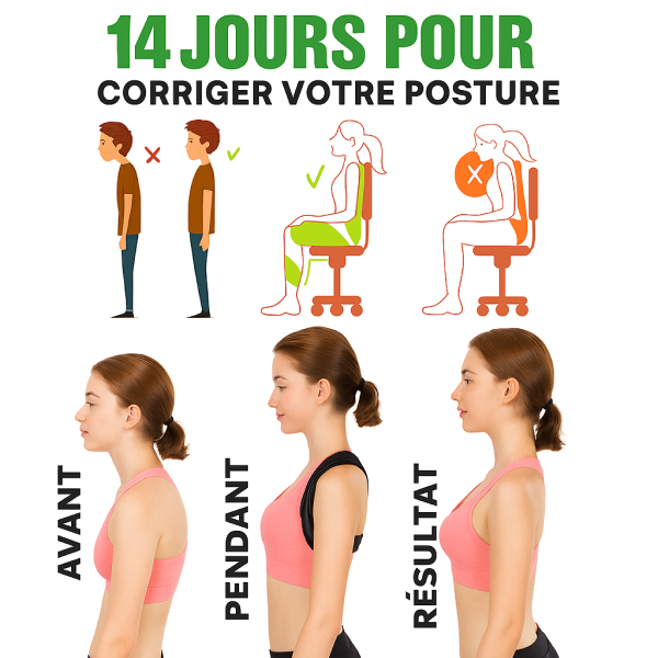 Redresse dos femme ergonomique pour maintenir le dos droit, idéal type pharmacie discrète