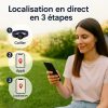2 Collier GPS pour chien : traceur sécurisé pour chiens avec suivi en direct