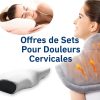Oreiller orthopédique à mémoire de forme & coussin chauffant – Traction cervicale contre les douleurs au cou