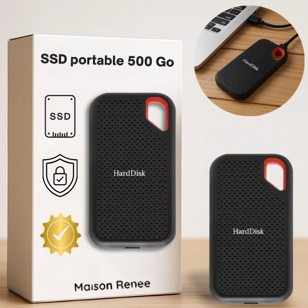 1 SSD portable 500 Go – Disque SSD externe pour un usage quotidien