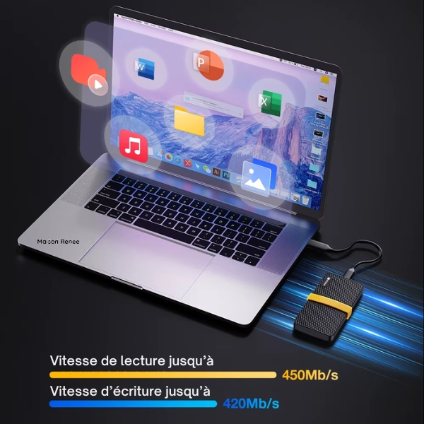15 SSD portable pour étudiants & bureau – Disque externe compact
