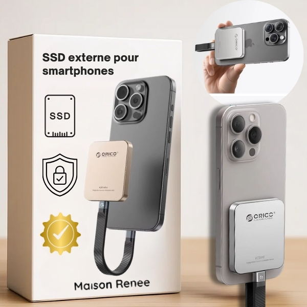 SSD externe pour smartphones – Sauvegarde de photos & vidéos avec USB-C