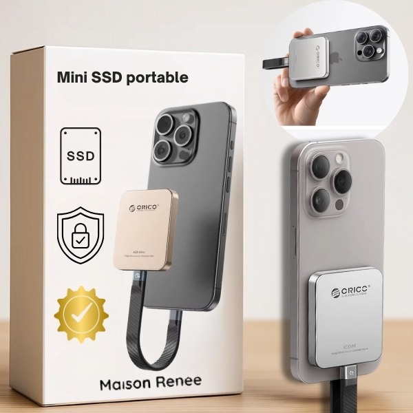16 Mini SSD portable – Disque externe pour voyages & déplacements