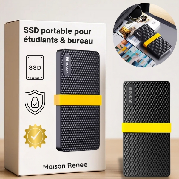8 SSD portable pour étudiants & bureau – Disque externe compact