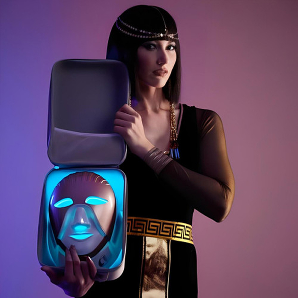 Masque visage électrique LED avec lumière rouge, soin lumineux visage anti-âge efficace