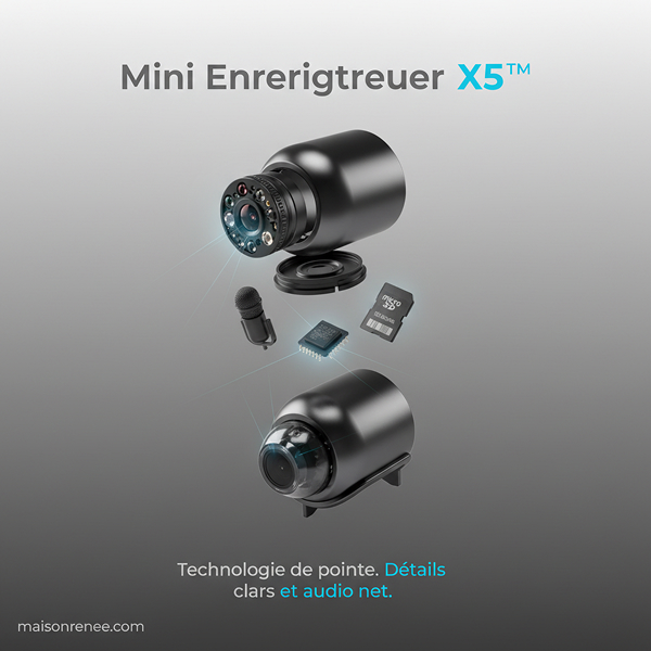 Frame 35 Mini enregistreur – Caméra de surveillance cachée avec audio & vidéo