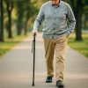 Canne pliable de marche télescopique – cane de marche légère pour la marche quotidienne